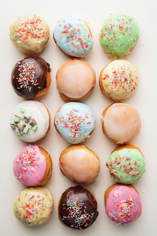 Glazed & Sprinkles mini donuts box